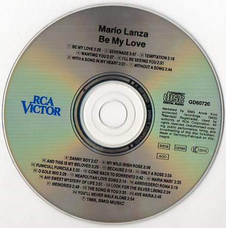 Mario Lanza - Be My Love CD