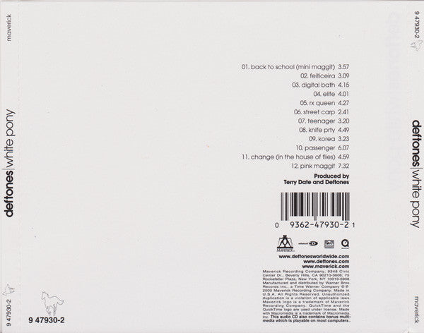 Deftones - White Pony CD