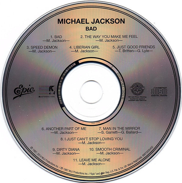 Michael Jackson - Bad CD