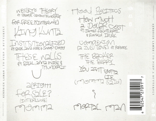 Kendrick Lamar - To Pimp a Butterfly CD