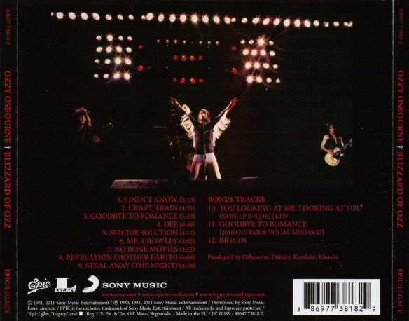 Ozzy Osbourne - Blizzard of Ozz Remastered CD