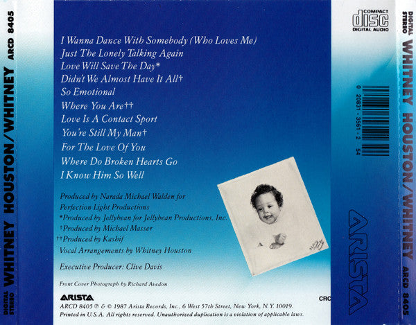 Whitney Houston - Whitney CD