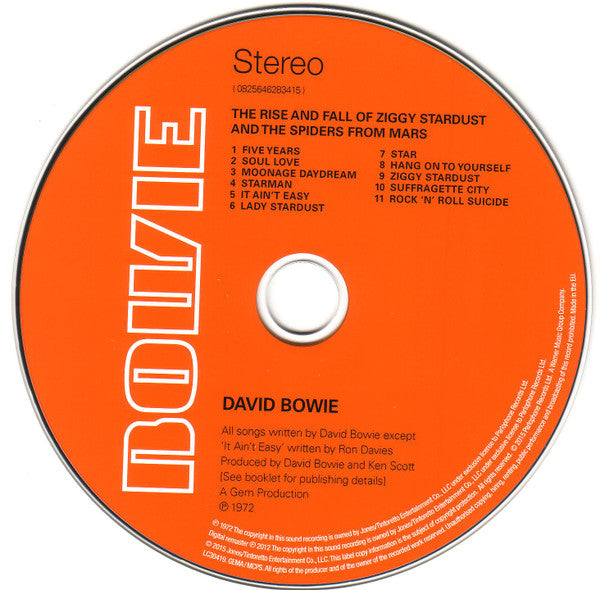 David Bowie - The Rise and Fall of Ziggy Stardust and the Spiders from Mars CD