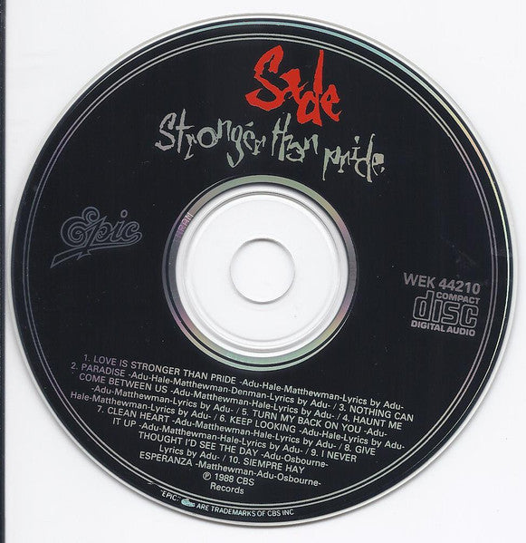 Sade - Stronger Than Pride CD
