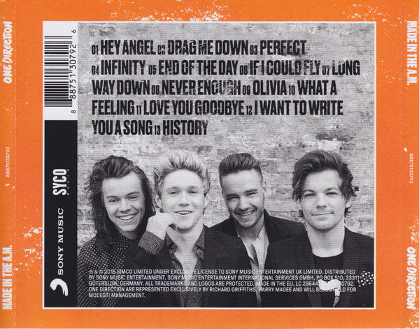 One Direction - Made In The A.M. CD