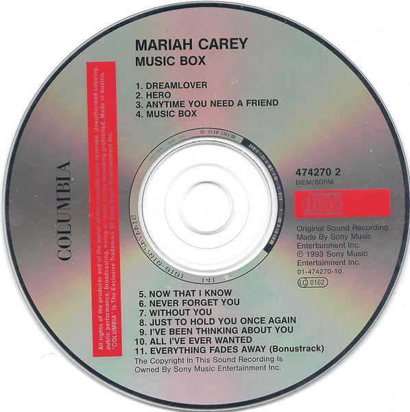 Mariah Carey - Music Box CD