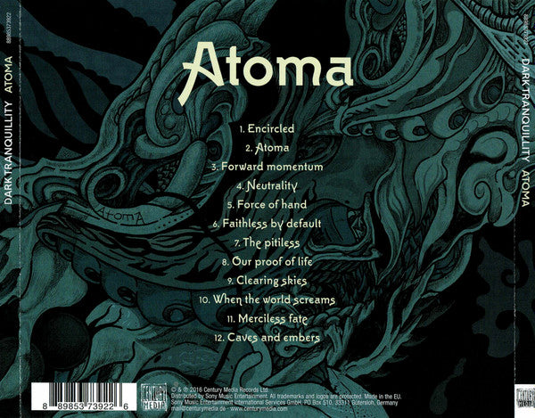 Dark Tranquillity - Atoma CD