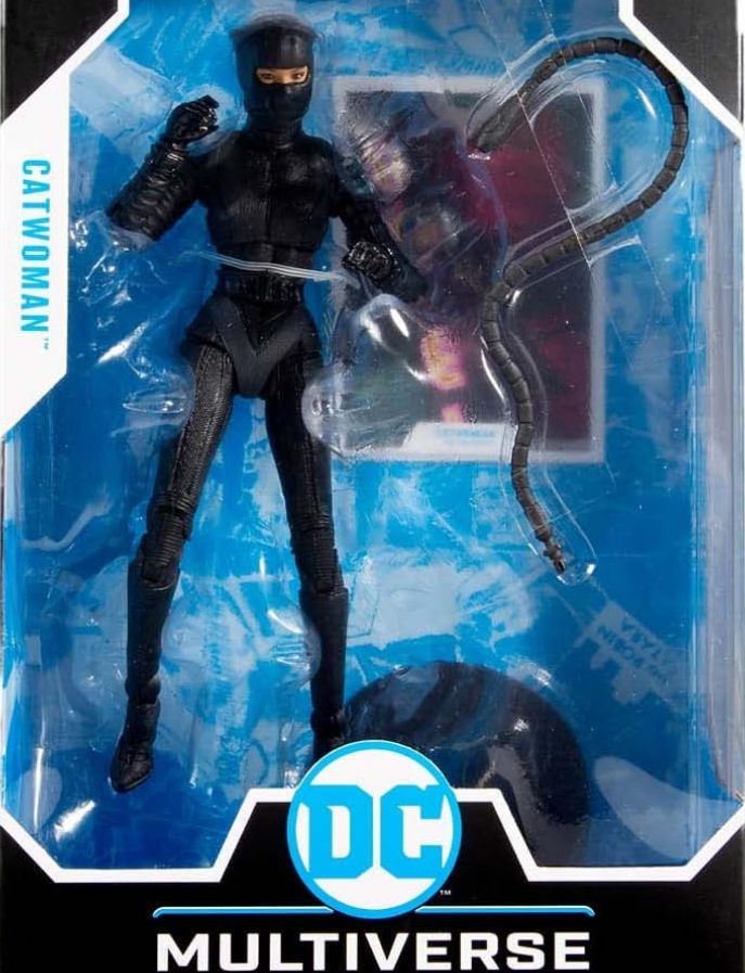 McFarlane 7-Inch Catwoman Action Figure with 22 Moving Parts, Collectible DC Batman Movie Figure with Stand Base and Unique Collectible Character Card