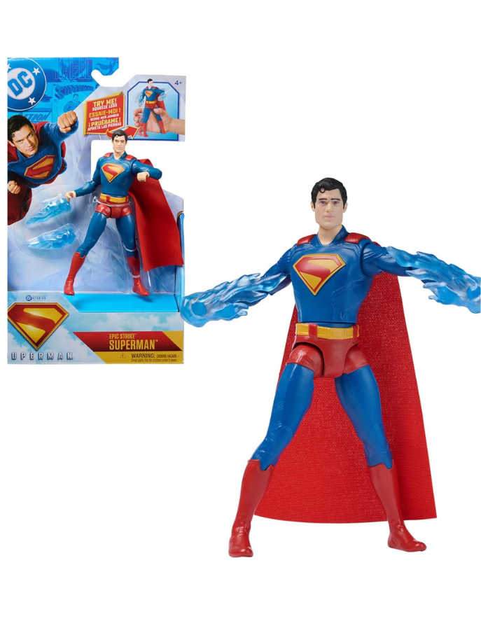 DC Comics - 15 cm Superman Figurine - Articulated Figure from the Movie - Super Hero and Super Villain - Collectible Toy