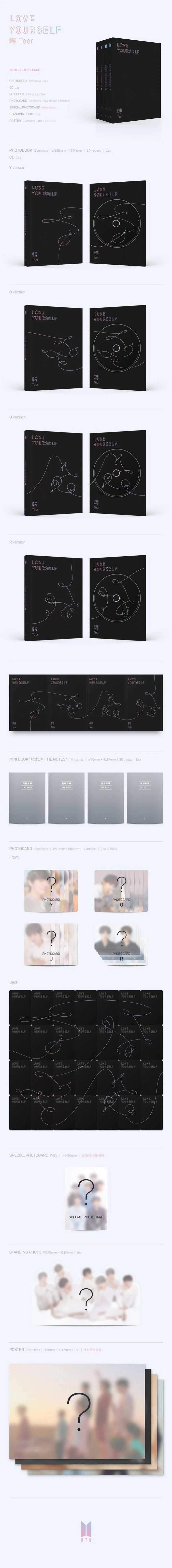 BTS - [Love Yourself 轉 'Tear']  CD [R Version]